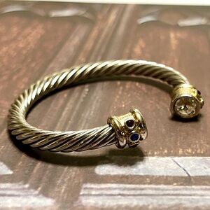 Silver-tone & Gold-tone Cuff Bracelet